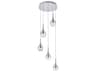 Amherst 5-Light Chrome Clear Crystal LED Geometric Pendant