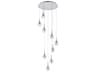 Amherst 9-Light Chrome Clear Crystal LED Geometric Pendant