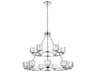 Cadence 15-Light Chrome Tiered Chandelier