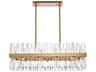 Serephina 20-Light Satin Gold Crystal Linear Island Pendant