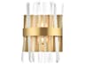Serephina 2-Light Satin Gold Crystal Wall Sconce