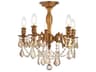 Rosalia French Gold Crystal Semi Flush Mount