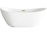 Ines Glossy White 62" Bathtub