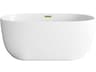 Allegra Glossy White 54" Bathtub