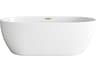 Allegra Glossy White 70" Bathtub