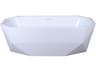 Ethen 67" Glossy White Soaking Diamond Style Bathtub