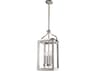 Westbury 4-Light Brown Acia Wood Brushed Nickel Mini Pendant