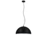 Rafaelino 1-Light Structured Black Matte White Dome Pendant