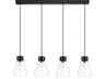 Montey 4-Light Matte Black Island Pendant