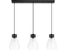 Montey 3-Light Matte Black Island Pendant