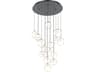 Portocolom 17-Light Black Shinny Brass Pendant