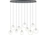 Portocolom 10-Light Black Shinny Brass Island Pendant