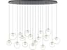 Portocolom 17-Light Black Shinny Brass Island Pendant