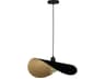 Saceda 1-Light Black Gold Leaf Pendant