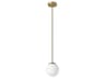 Rondo 1-Light Brushed Brass Globe Mini Pendant