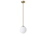 Rondo 1-Light Brushed Brass Globe Mini Pendant