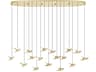 Paratebueno 17-Light Brass Island Pendant