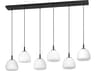 Balmes 6-Light Black White Island Pendant