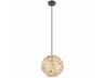 Skoura 1-Light Black Brass Geometric Mini Pendant