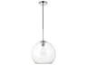 Baxter 1-Light Chrome And Clear Glass Globe Mini Pendant