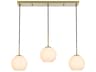 Baxter 3-Light Satin Gold Globe Island Pendant
