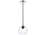 Cashel 1-Light Chrome And Clear Glass Globe Mini Pendant
