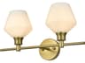 Gene 2-Light Satin Gold Vanity Light