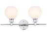 Collier 2-Light Chrome Glass LED Vanity Light