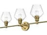 Gene 3-Light Satin Gold Vanity Light