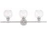 Collier 3-Light Chrome Glass LED Vanity Light