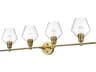 Gene 4-Light Satin Gold Vanity Light