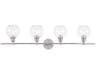 Collier 4-Light Chrome Glass LED Vanity Light