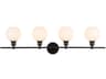 Collier 4-Light Black Glass LED Vanity Light