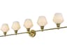 Gene 5-Light Satin Gold Vanity Light