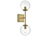 Neri 2-Light Satin Gold Wall Sconce