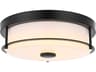 Kolson 1-Light Black Round Flush Mount