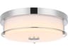 Kolson 1-Light Chrome Round Flush Mount
