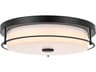 Kolson 1-Light Black Round Flush Mount