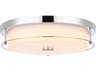 Kolson 1-Light Chrome Round Flush Mount