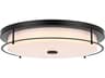 Kolson 1-Light Black Round Flush Mount
