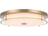 Kolson 1-Light Satin Gold Round Flush Mount