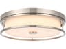 Kolson Polished Nickel Chrome Round Flush Mount