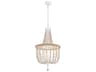 Jolie 3-Light Distressed Antique White Empire Pendant