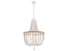 Jolie 4-Light Distressed Antique White Empire Pendant