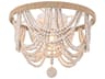 Jolie 4-Light Distressed Antique White Flush Mount