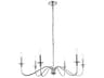 Rohan 6-Light Polished Nickel Candelabra Chandelier