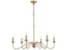 Rohan 6-Light Satin Gold Candelabra Chandelier