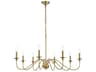 Rohan 8-Light Satin Gold Candelabra Chandelier