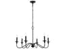 Rohan 6-Light Matte Black Candelabra Chandelier