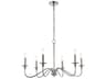Rohan 6-Light Polished Nickel Candelabra Chandelier